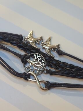 Dreaming Tree Of Life Love Birds charm Bracelet Adjustable Brand New Boho